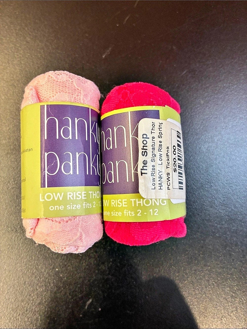 Hanky Panky Low Rise Thong 2-Pack Pink